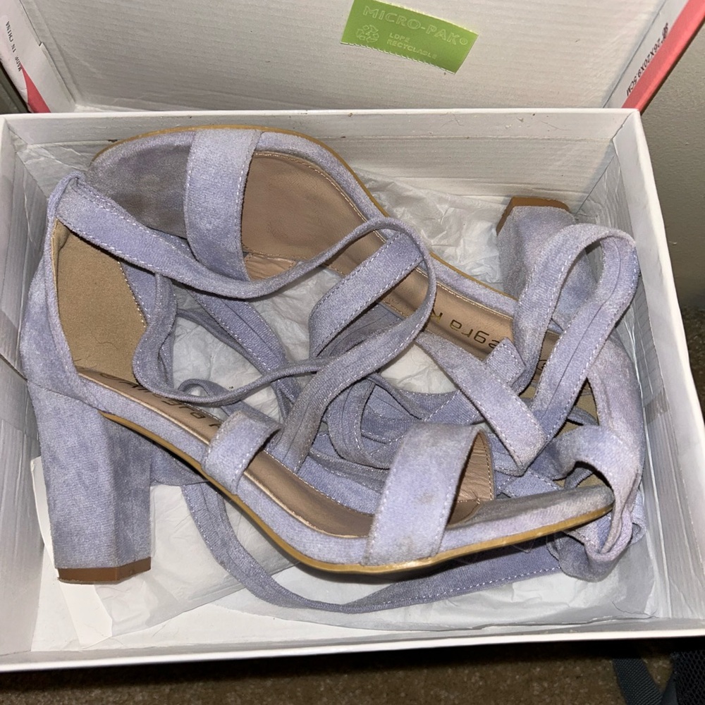 Elegant Lavender Strappy Heels